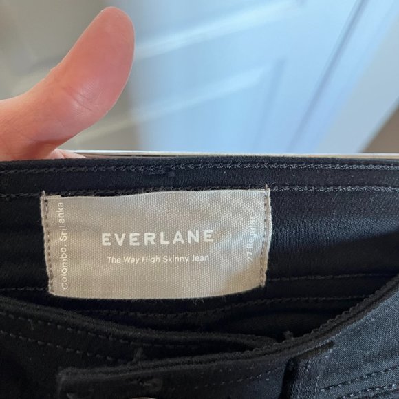 Everlane Way-High Clean Front Skinny Jean - Black - Picture 3 of 5